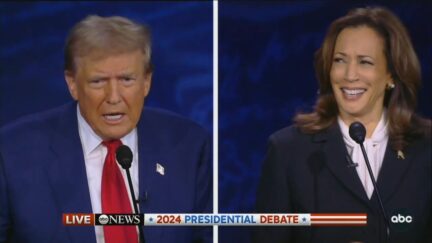 Donald Trump and Kamala Harris at debate