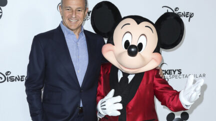 Walt Disney CEO Bob Iger and Mickey Mouse