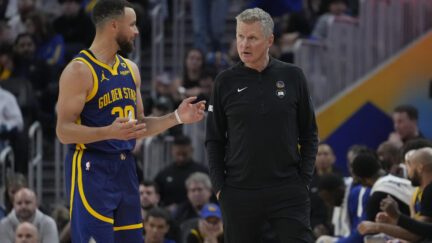 Steph Curry and Steve Kerr