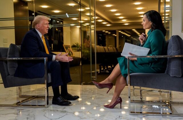 Donald Trump and Kristen Welker