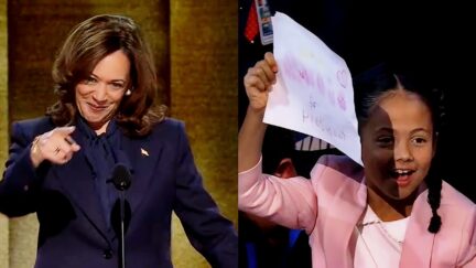 'Just Stunning!!!' Iconic Photo Of Kamala Harris And Great Niece Amara During DNC Speech Goes Viral