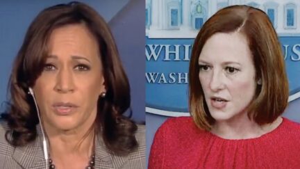 Kamala Harris and Jen Psaki