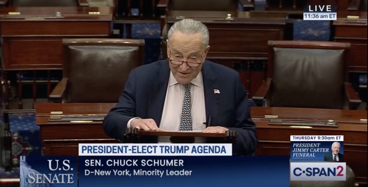 Chuck Schumer on Senate floor