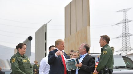 Donald Trump at border wall