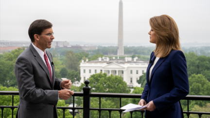 Norah O'Donnell met with former U.S. Secretary of Defense Mark Esper