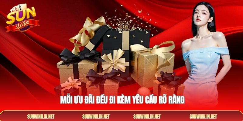 Mỗi ưu đãi đều đi kèm yêu cầu rõ ràng